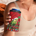 Aussie Green Budgerigar 4 in 1 Can Cooler Tumbler Aboriginal Inspired Christmas - Aussie Hoodie