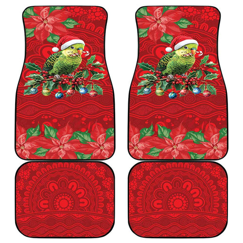 Aussie Green Budgerigar Car Mats Aboriginal Inspired Christmas - Aussie Hoodie