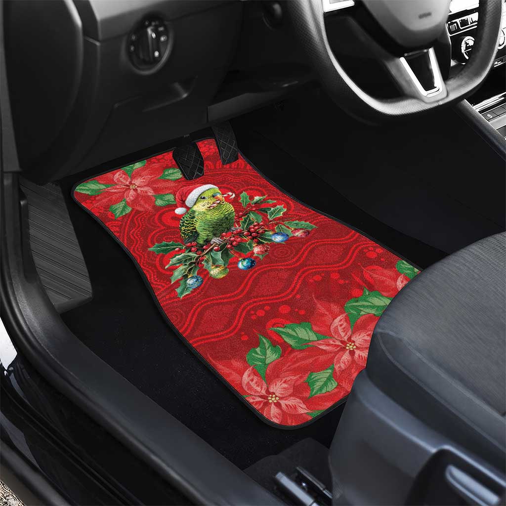 Aussie Green Budgerigar Car Mats Aboriginal Inspired Christmas - Aussie Hoodie