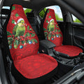 Aussie Green Budgerigar Car Seat Cover Aboriginal Inspired Christmas - Aussie Hoodie