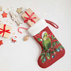 Aussie Green Budgerigar Christmas Stocking Aboriginal Inspired Christmas - Aussie Hoodie