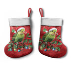 Aussie Green Budgerigar Christmas Stocking Aboriginal Inspired Christmas - Aussie Hoodie