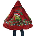 Aussie Green Budgerigar Cloak Aboriginal Inspired Christmas - Aussie Hoodie