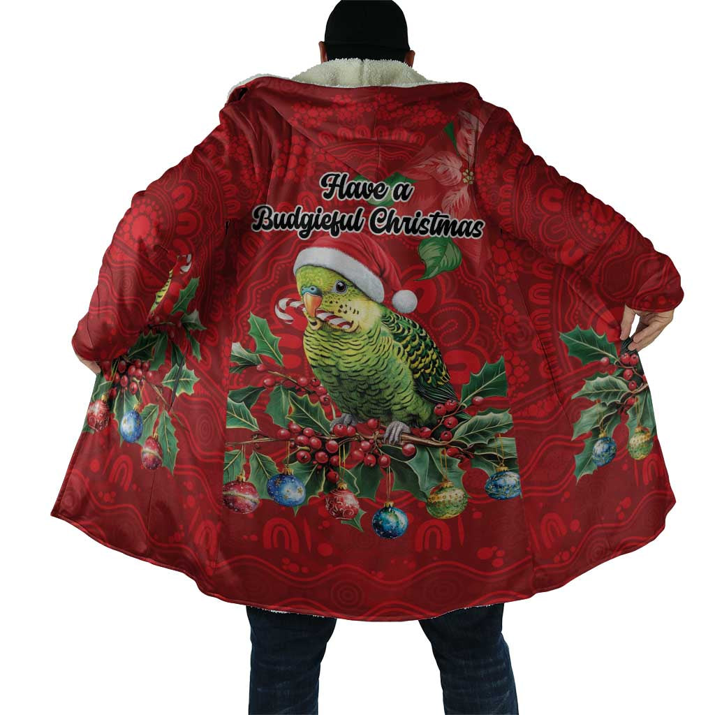 Aussie Green Budgerigar Cloak Aboriginal Inspired Christmas - Aussie Hoodie