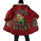 Aussie Green Budgerigar Cloak Aboriginal Inspired Christmas - Aussie Hoodie