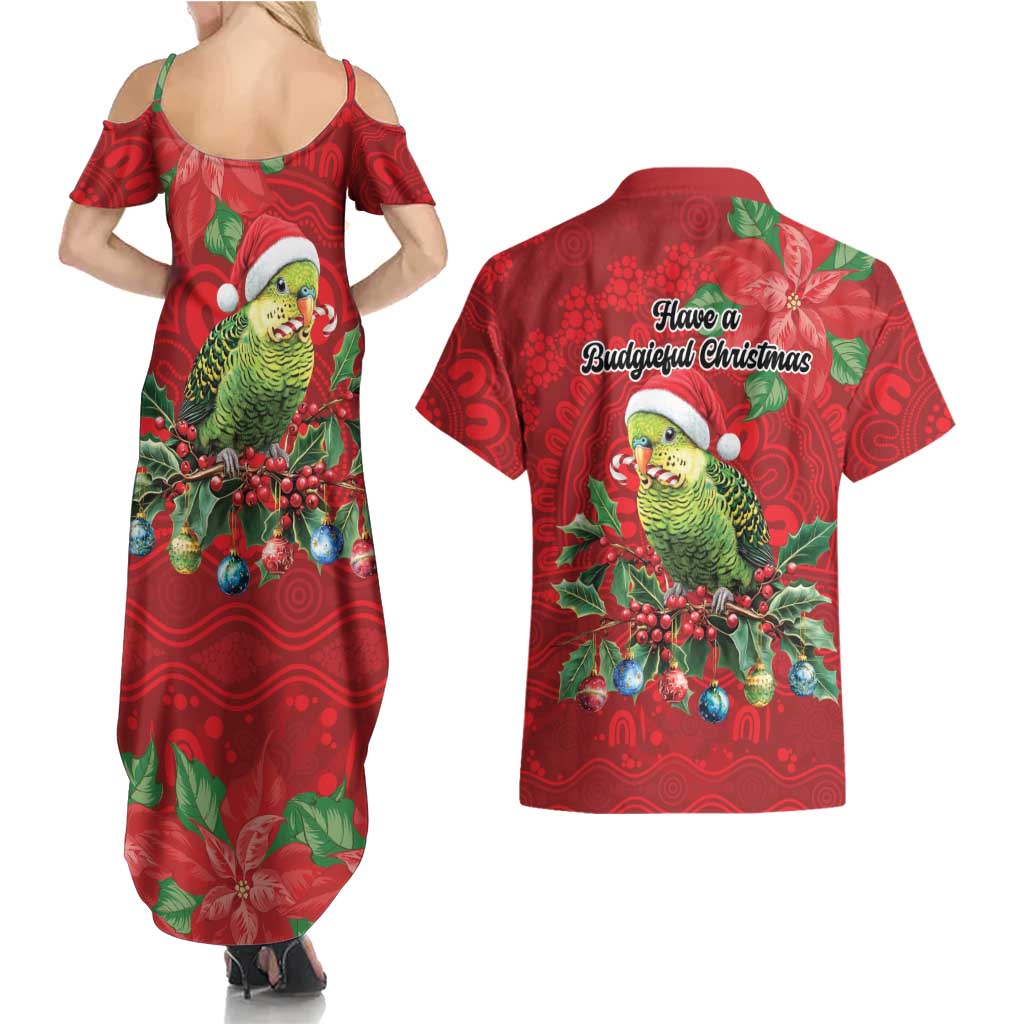 Aussie Green Budgerigar Couples Matching Summer Maxi Dress and Hawaiian Shirt Aboriginal Inspired Christmas - Aussie Hoodie