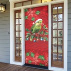 Aussie Green Budgerigar Door Cover Aboriginal Inspired Christmas - Aussie Hoodie