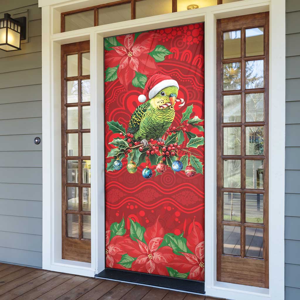 Aussie Green Budgerigar Door Cover Aboriginal Inspired Christmas - Aussie Hoodie