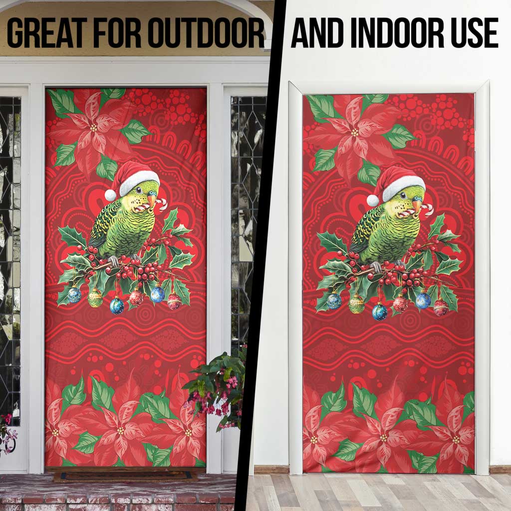Aussie Green Budgerigar Door Cover Aboriginal Inspired Christmas - Aussie Hoodie