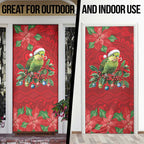 Aussie Green Budgerigar Door Cover Aboriginal Inspired Christmas - Aussie Hoodie