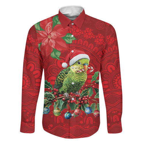 Aussie Green Budgerigar Family Matching Long Sleeve Bodycon Dress and Hawaiian Shirt Aboriginal Inspired Christmas - Aussie Hoodie