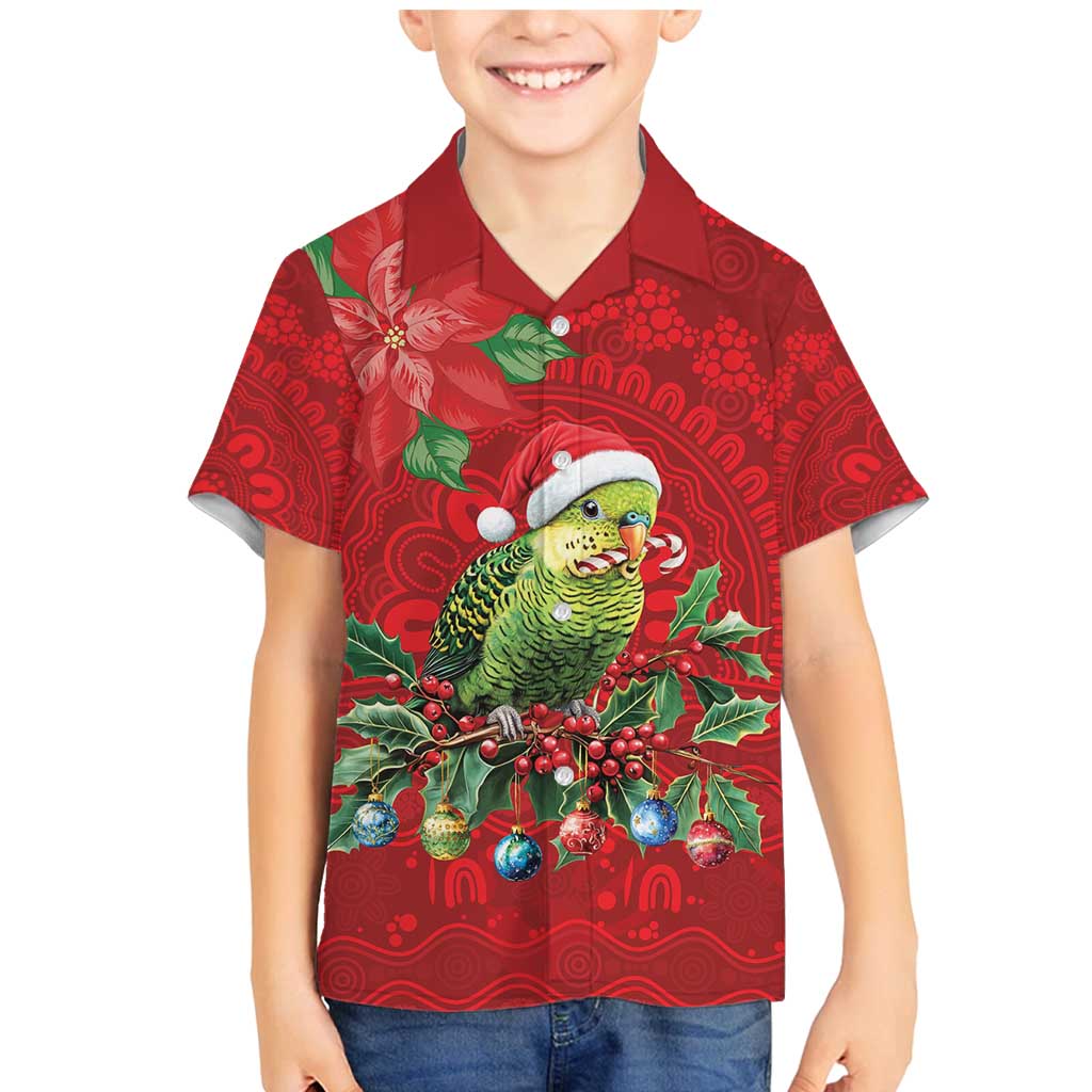 Aussie Green Budgerigar Family Matching Mermaid Dress and Hawaiian Shirt Aboriginal Inspired Christmas - Aussie Hoodie