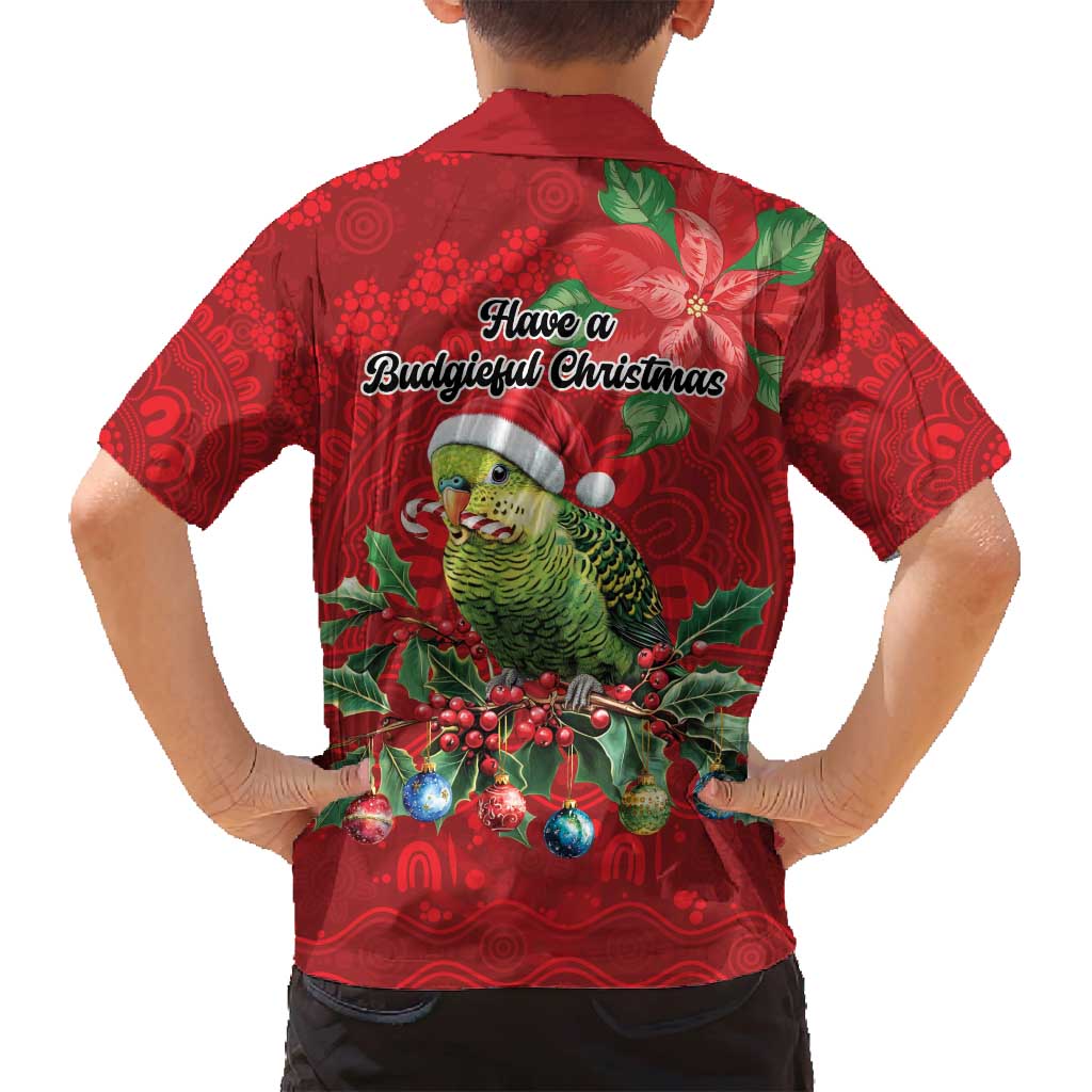 Aussie Green Budgerigar Family Matching Off Shoulder Maxi Dress and Hawaiian Shirt Aboriginal Inspired Christmas - Aussie Hoodie