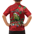 Aussie Green Budgerigar Family Matching Off Shoulder Maxi Dress and Hawaiian Shirt Aboriginal Inspired Christmas - Aussie Hoodie