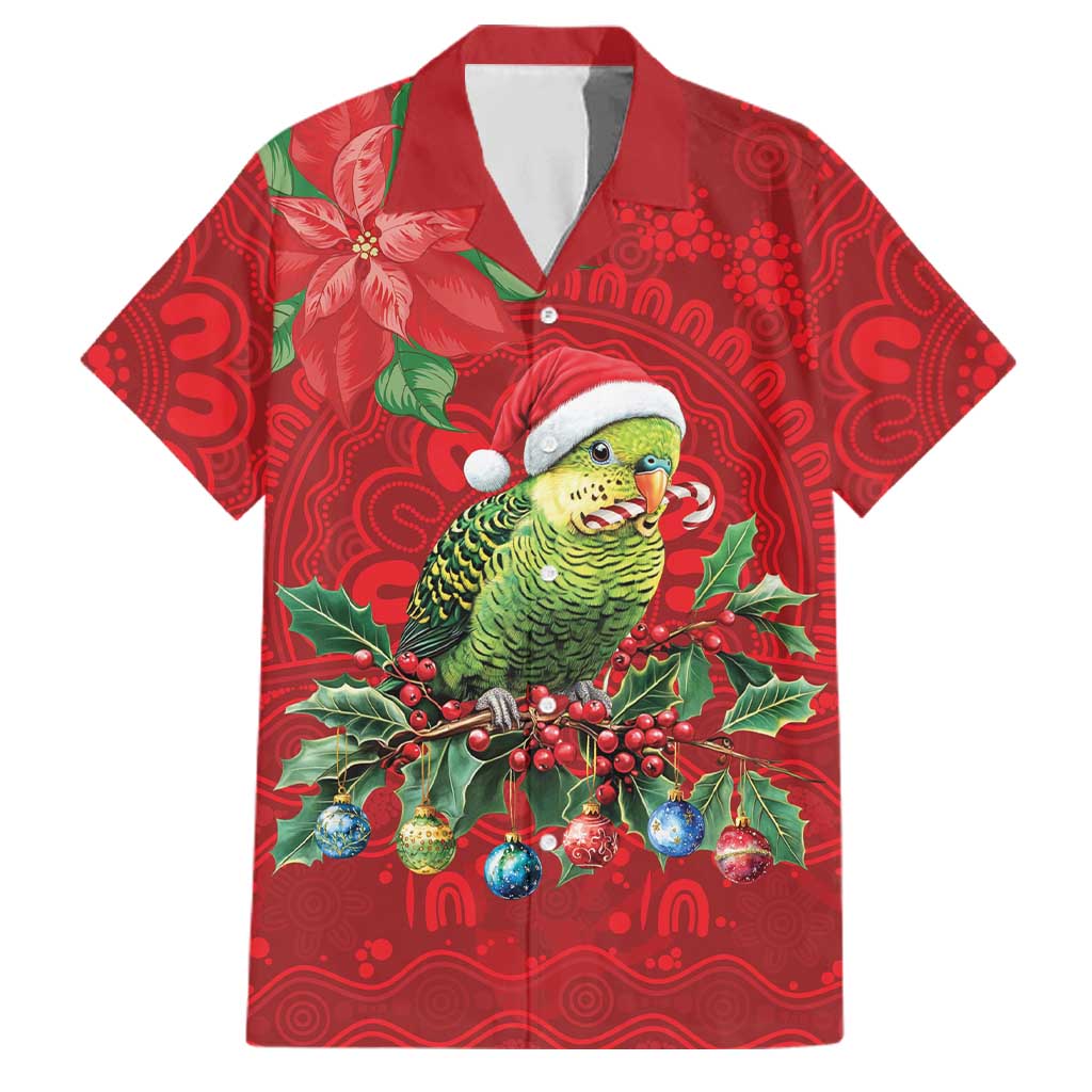 Aussie Green Budgerigar Family Matching Off Shoulder Maxi Dress and Hawaiian Shirt Aboriginal Inspired Christmas - Aussie Hoodie