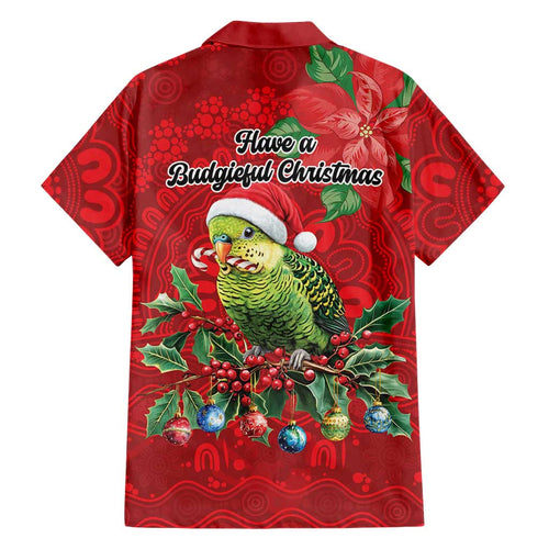 Aussie Green Budgerigar Family Matching Off Shoulder Maxi Dress and Hawaiian Shirt Aboriginal Inspired Christmas - Aussie Hoodie