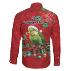 Aussie Green Budgerigar Family Matching Off Shoulder Maxi Dress and Hawaiian Shirt Aboriginal Inspired Christmas - Aussie Hoodie
