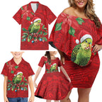 Aussie Green Budgerigar Family Matching Off Shoulder Short Dress and Hawaiian Shirt Aboriginal Inspired Christmas - Aussie Hoodie