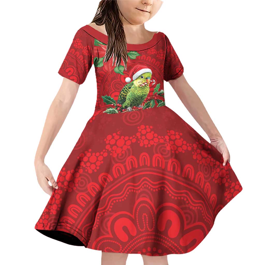 Aussie Green Budgerigar Family Matching Off Shoulder Short Dress and Hawaiian Shirt Aboriginal Inspired Christmas - Aussie Hoodie