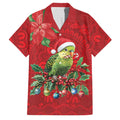 Aussie Green Budgerigar Family Matching Off Shoulder Short Dress and Hawaiian Shirt Aboriginal Inspired Christmas - Aussie Hoodie