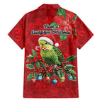 Aussie Green Budgerigar Family Matching Off Shoulder Short Dress and Hawaiian Shirt Aboriginal Inspired Christmas - Aussie Hoodie