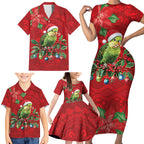 Aussie Green Budgerigar Family Matching Short Sleeve Bodycon Dress and Hawaiian Shirt Aboriginal Inspired Christmas - Aussie Hoodie