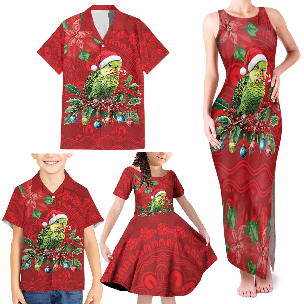 Aussie Green Budgerigar Family Matching Tank Maxi Dress and Hawaiian Shirt Aboriginal Inspired Christmas - Aussie Hoodie
