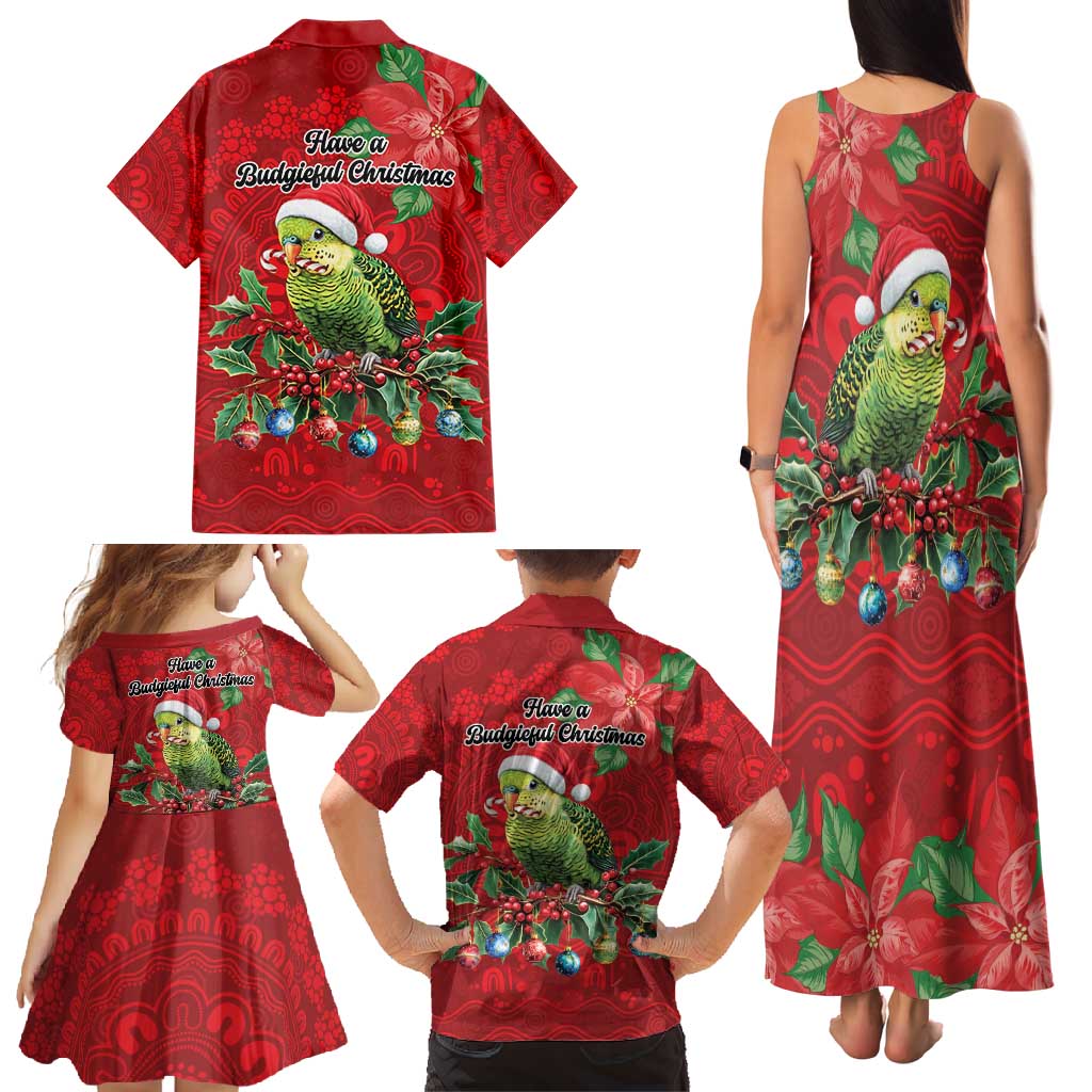 Aussie Green Budgerigar Family Matching Tank Maxi Dress and Hawaiian Shirt Aboriginal Inspired Christmas - Aussie Hoodie