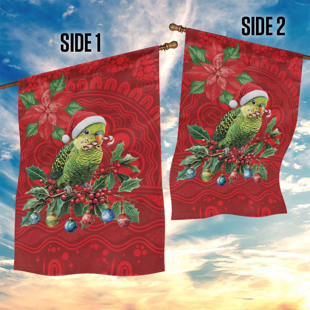 Aussie Green Budgerigar Garden Flag Aboriginal Inspired Christmas - Aussie Hoodie