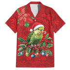 Aussie Green Budgerigar Hawaiian Shirt Aboriginal Inspired Christmas - Aussie Hoodie