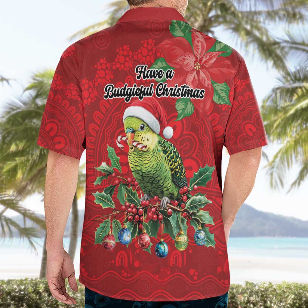 Aussie Green Budgerigar Hawaiian Shirt Aboriginal Inspired Christmas - Aussie Hoodie