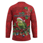 Aussie Green Budgerigar Hockey Jersey Aboriginal Inspired Christmas - Aussie Hoodie