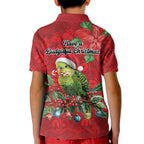 Aussie Green Budgerigar Kid Polo Shirt Aboriginal Inspired Christmas - Aussie Hoodie