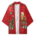 Aussie Green Budgerigar Kimono Aboriginal Inspired Christmas - Aussie Hoodie