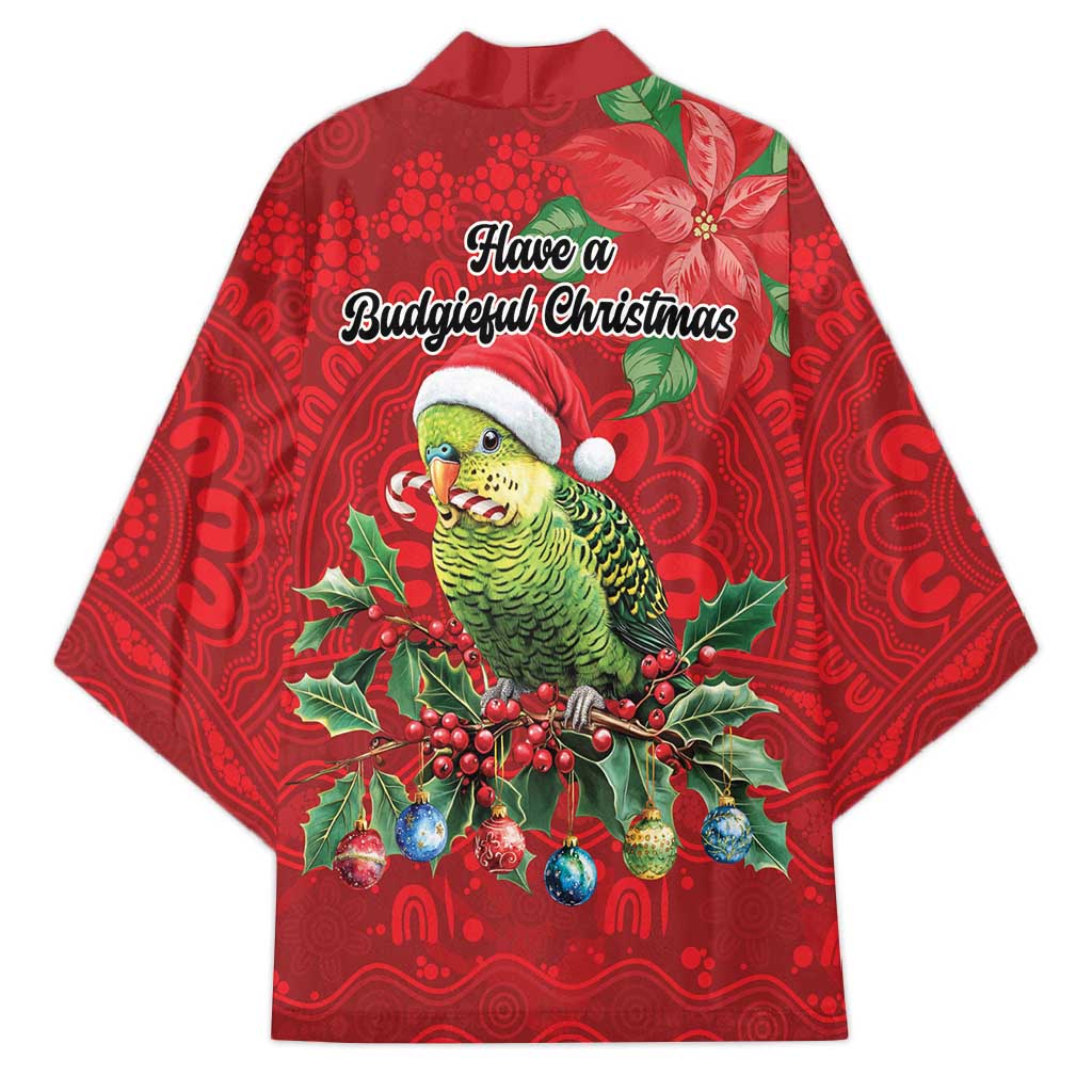 Aussie Green Budgerigar Kimono Aboriginal Inspired Christmas - Aussie Hoodie