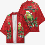 Aussie Green Budgerigar Kimono Aboriginal Inspired Christmas - Aussie Hoodie