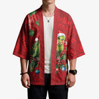 Aussie Green Budgerigar Kimono Aboriginal Inspired Christmas - Aussie Hoodie