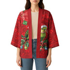 Aussie Green Budgerigar Kimono Aboriginal Inspired Christmas - Aussie Hoodie