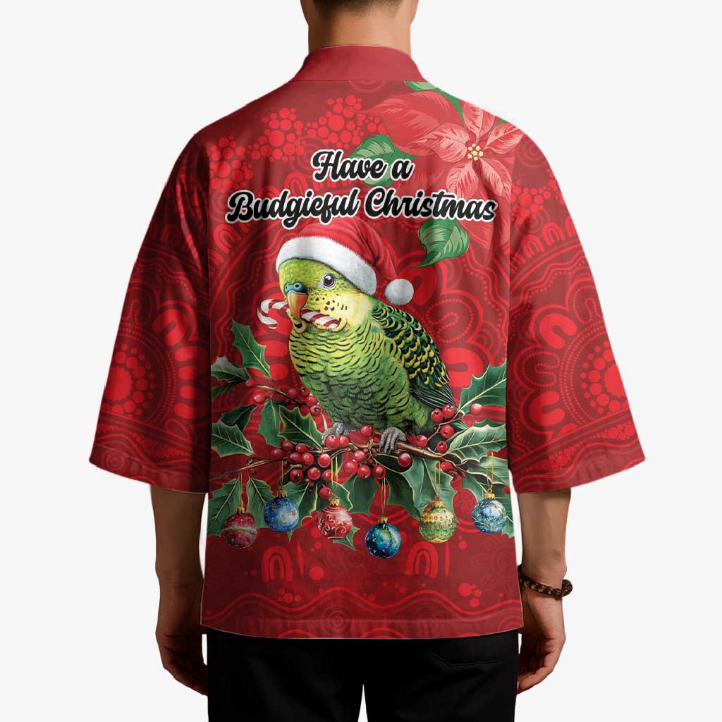 Aussie Green Budgerigar Kimono Aboriginal Inspired Christmas - Aussie Hoodie