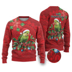 Aussie Green Budgerigar Ugly Christmas Sweater Aboriginal Inspired Christmas - Aussie Hoodie