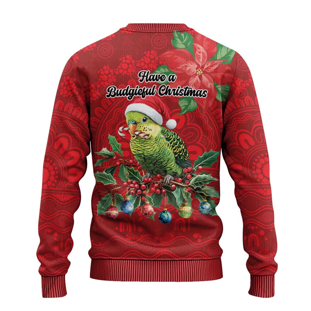 Aussie Green Budgerigar Ugly Christmas Sweater Aboriginal Inspired Christmas - Aussie Hoodie