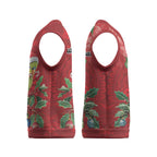 Aussie Green Budgerigar Christmas Knitted V-Neck Vest Aboriginal Inspired Christmas - Aussie Hoodie
