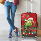 Aussie Green Budgerigar Luggage Cover Aboriginal Inspired Christmas - Aussie Hoodie