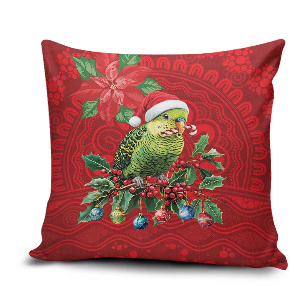 Aussie Green Budgerigar Pillow Cover Aboriginal Inspired Christmas - Aussie Hoodie