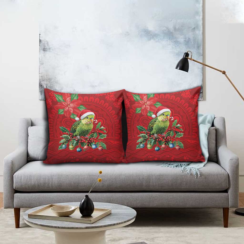 Aussie Green Budgerigar Pillow Cover Aboriginal Inspired Christmas - Aussie Hoodie