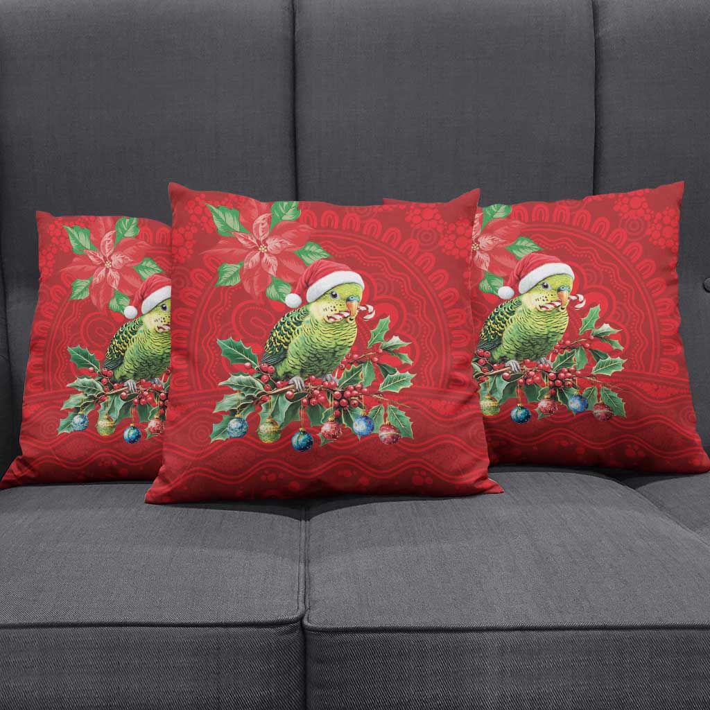 Aussie Green Budgerigar Pillow Cover Aboriginal Inspired Christmas - Aussie Hoodie