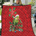 Aussie Green Budgerigar Quilt Aboriginal Inspired Christmas - Aussie Hoodie