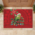 Aussie Green Budgerigar Rubber Doormat Aboriginal Inspired Christmas - Aussie Hoodie