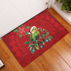 Aussie Green Budgerigar Rubber Doormat Aboriginal Inspired Christmas - Aussie Hoodie
