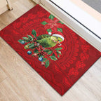 Aussie Green Budgerigar Rubber Doormat Aboriginal Inspired Christmas - Aussie Hoodie